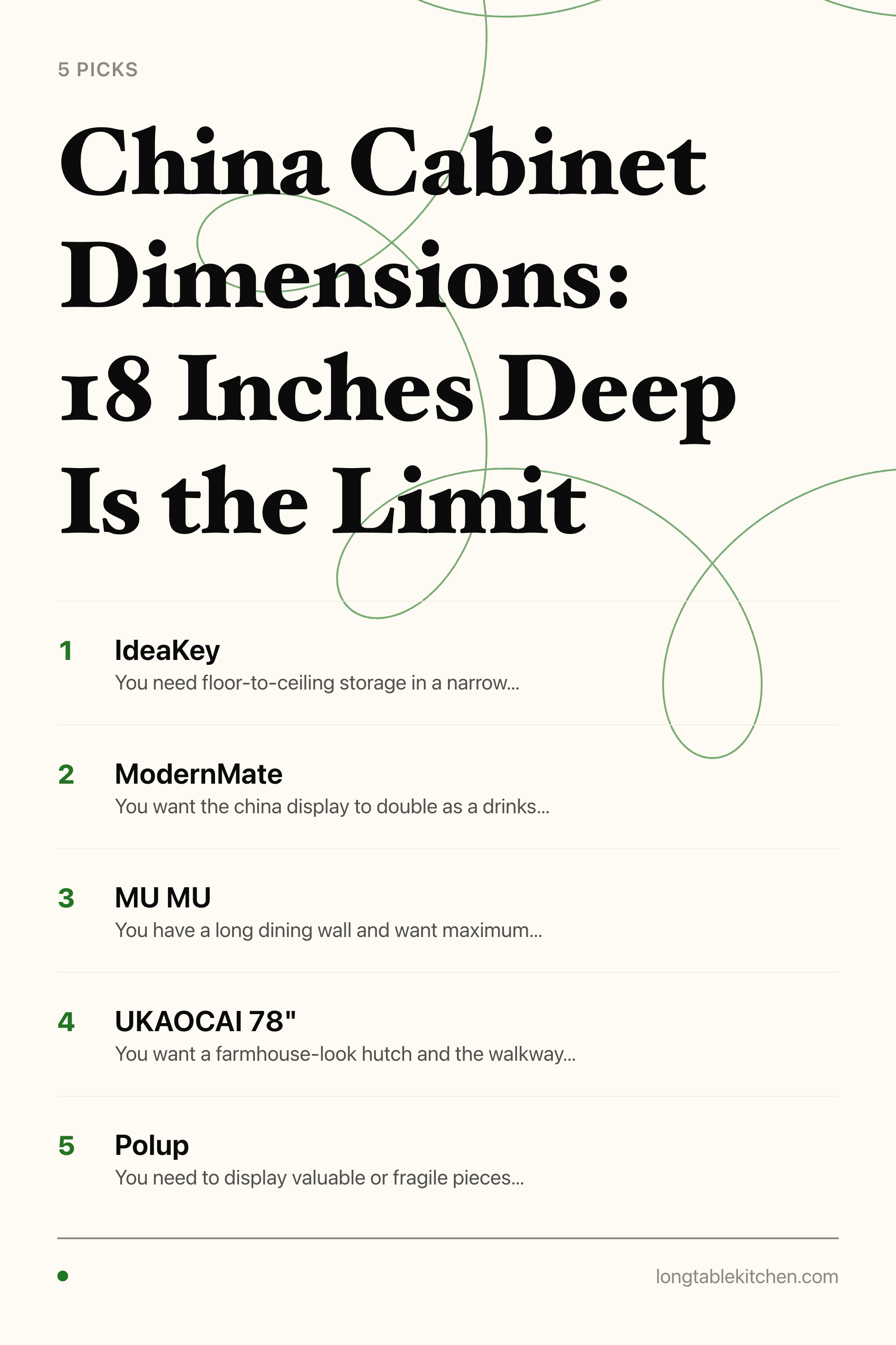 China Cabinet Dimensions: 18 Inches Deep Is the Limit — the picks, as a saveable list
