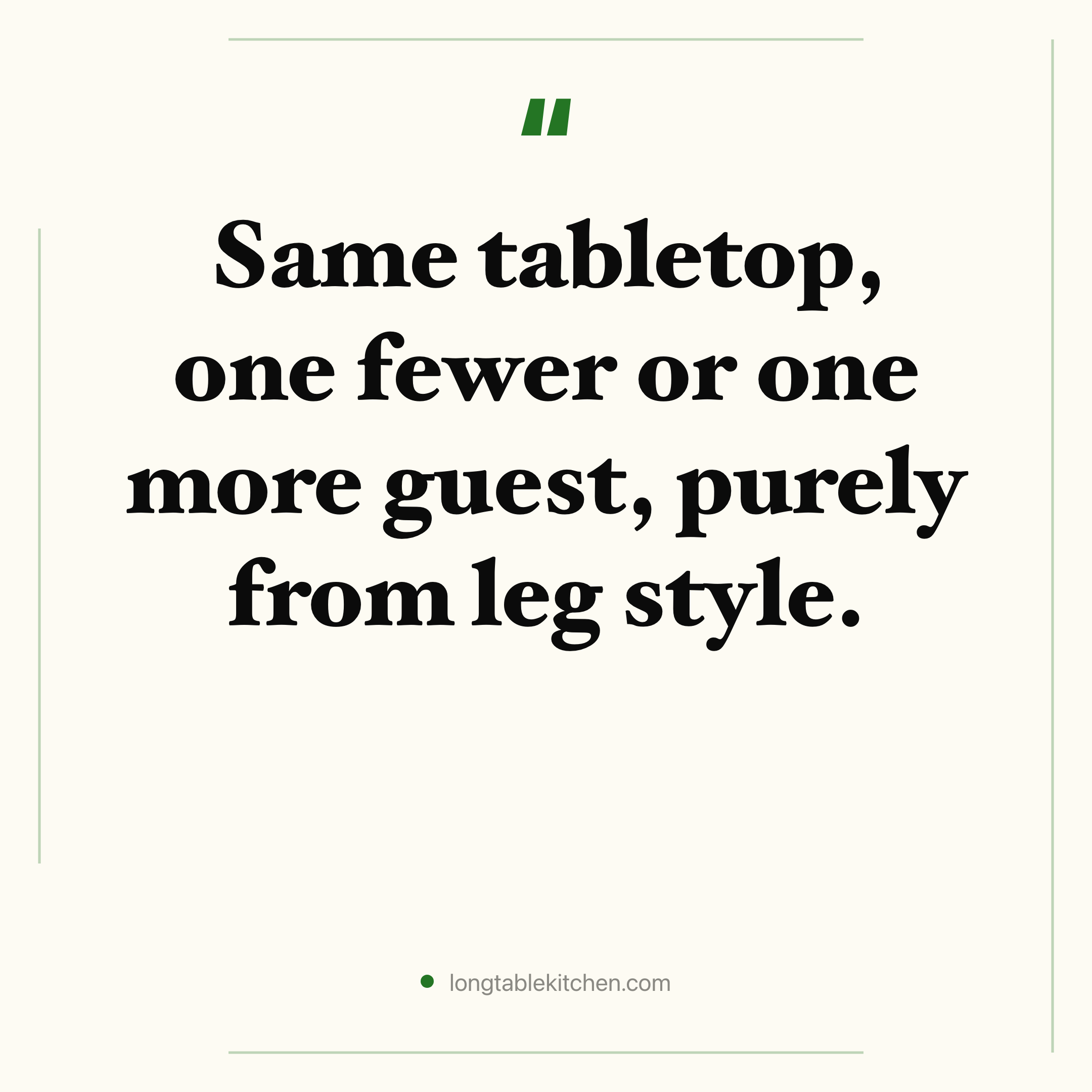 Which Dining Table Leg Style Seats The Most People?